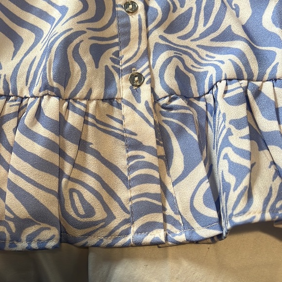 River Island Girls Blue Marble Shirt Dress NWT - Picture 5 of 5